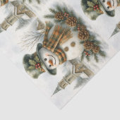 Vintage Christmas Snowman Seidenpapier (Detail)