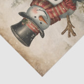 Vintage Christmas Snowman Seidenpapier (Ausschnitt)