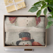 Vintage Christmas Snowman Seidenpapier (Geschenk)