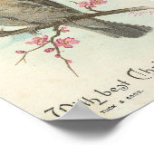 Vintage Christmas Sparrow Poster (Ecke)