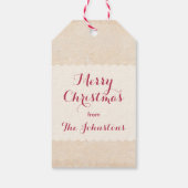 Vintage Christmas Stag Geschenkanhänger (Rückseite)