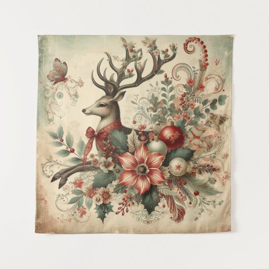 Vintage Christmas Tapestry Wandteppich (Vorderseite)