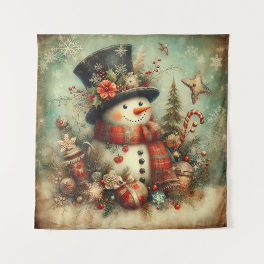 Vintage Christmas Tapestry Wandteppich (Vorderseite)