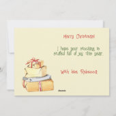 Vintage Christmas Tattoo Calligraphy Script Feiertagskarte (Rückseite)