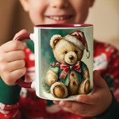 Vintage Christmas Teddy Bär Tasse