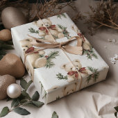 Vintage Christmas Teddy Bear Geschenkpapier