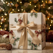 Vintage Christmas Teddy Bear Geschenkpapier