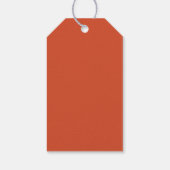 "Vintage Christmas Tiger | Orange Geschenkanhänger (Rückseite)