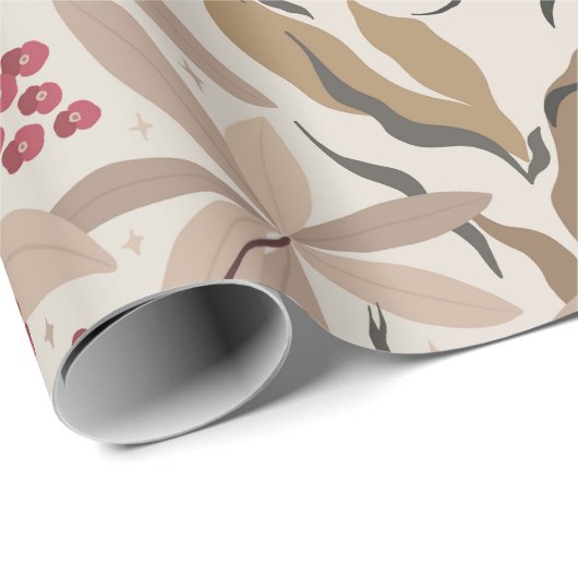 Vintage Christmas Tiger Pattern | Feiertag Geschenkpapier (Rolleneckpunkt)