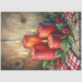 Vintage Christmas tissue paper pine wreath design Seidenpapier (Vorderseite)