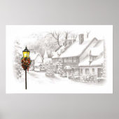 Vintage Christmas Town Poster (Vorne)