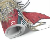 Vintage Christmas Tree Carrier Wrapping Paper Geschenkpapier (Rolleneckpunkt)