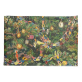 Vintage Christmas Tree Close-up Kissenbezug (Rückseite)