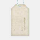 Vintage Christmas Tree Custom Gift Tag Geschenkanhänger (Rückseite)