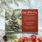 Vintage Christmas Tree Foil Frohe Weihnachtsfeier 