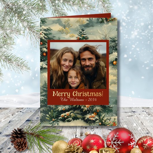 Vintage Christmas Tree Foil Frohe Weihnachtsfeier 