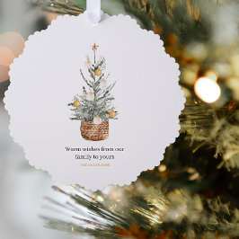 Vintage Christmas Tree | Happy Holiday  Ornament Karte