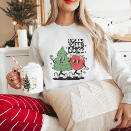 Vintage Christmas Tree Holly Jolly Typ Sweatshirt