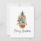 Vintage Christmas Tree | Merry Christmas Feiertagskarte (Vorderseite)