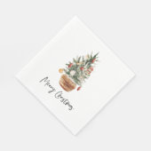Vintage Christmas Tree | Merry Christmas Serviette (Ecke)