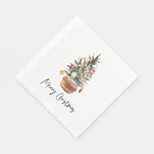 Vintage Christmas Tree | Merry Christmas Serviette (Ecke)