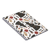 Vintage Christmas Tree Poinsettia Notizblock (Rechte Seite)