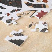 Vintage Christmas Tree Poinsettia Puzzle (Seite)