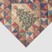 Vintage Christmas Tree Quilt Muster Decoupage Seidenpapier (Detail)
