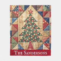 Vintage Christmas Tree Quilt Muster