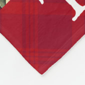 Vintage Christmas Tree Quilt Muster Fleecedecke (Ecke)