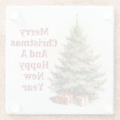 Vintage Christmas Tree Untersetzer (Rückseite)