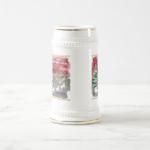 Vintage Christmas trees Bierglas (Mittel)