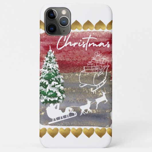 Vintage Christmas Trees Case-Mate iPhone Hülle (Rückseite)