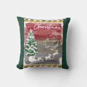 Vintage Christmas trees Kissen (Vorderseite)