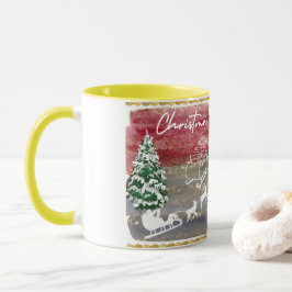 Vintage Christmas trees Tasse