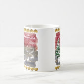 Vintage Christmas trees Verwandlungstasse (Mittel)