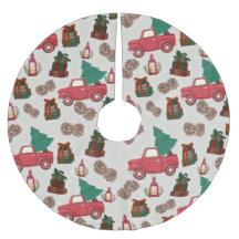 Vintage Christmas Truck Tree Skirt | Retro Truck