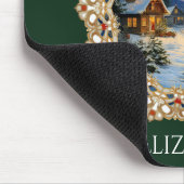 Vintage Christmas Village Doily Mousepad (Ecke)