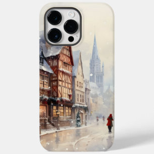 Vintage Christmas Village Street Holiday Case-Mate iPhone 14 Pro Max Hülle