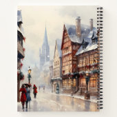 Vintage Christmas Village Street Holiday Notizblock (Rückseite)