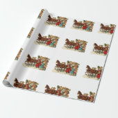 Vintage Christmas, Vintage Horse Drawn Christmas,  Geschenkpapier (Ungerollt)
