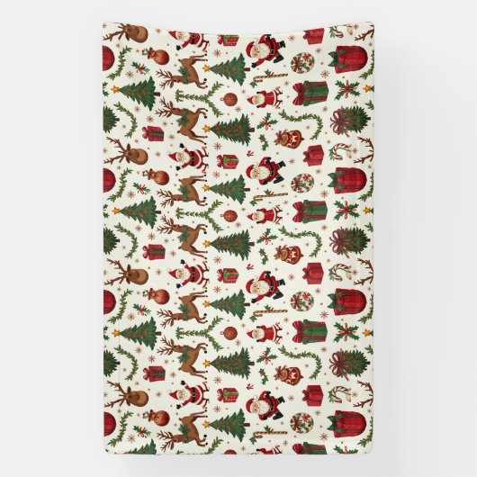 Vintage Christmas Vinyl Banner (Vertikal)