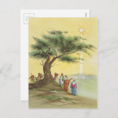 Vintage Christmas Wise Men Feiertagspostkarte (Vorne/Hinten)