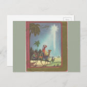 Vintage Christmas Wise Men Feiertagspostkarte (Vorne/Hinten)