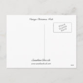 Vintage Christmas Wish Feiertagspostkarte (Rückseite)