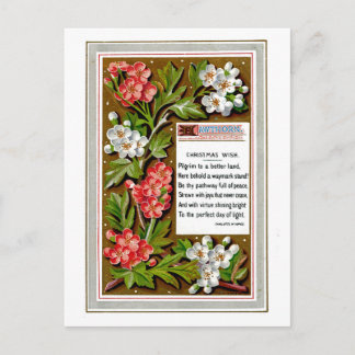 Vintage Christmas Wish Feiertagspostkarte