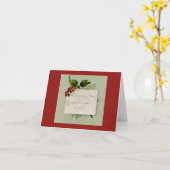 Vintage Christmas Wish Karte (Gelbe Blume)