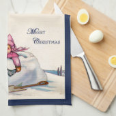 Vintage Christmas Wish Küchentuch (Viertel Falte)