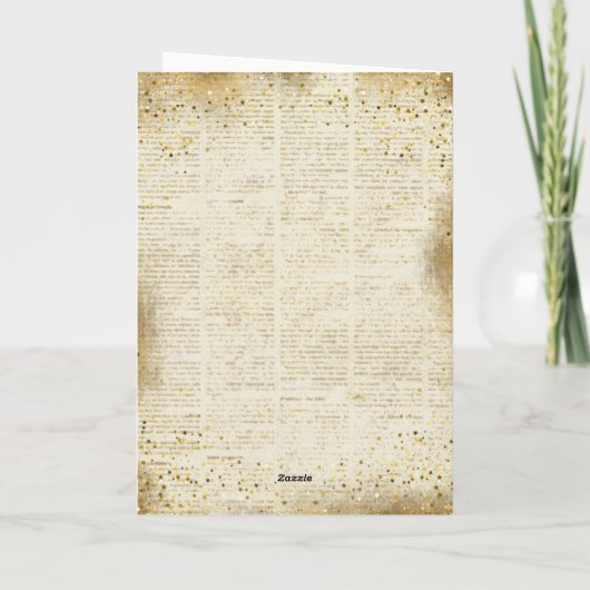 Vintage Christmas Wreath and Bow Karte (Rückseite)