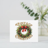 Vintage Christmas Wreath Classic (Stehend Vorderseite)